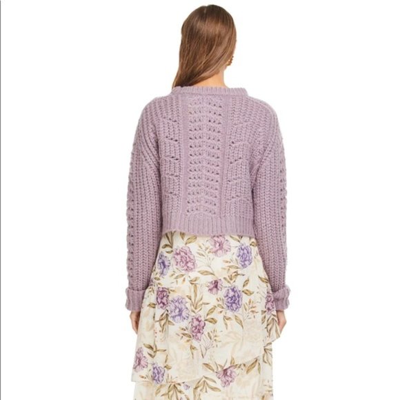 ASTR the Label Georgia Cable Knit Sweater in Lilac - Picture 2 of 5